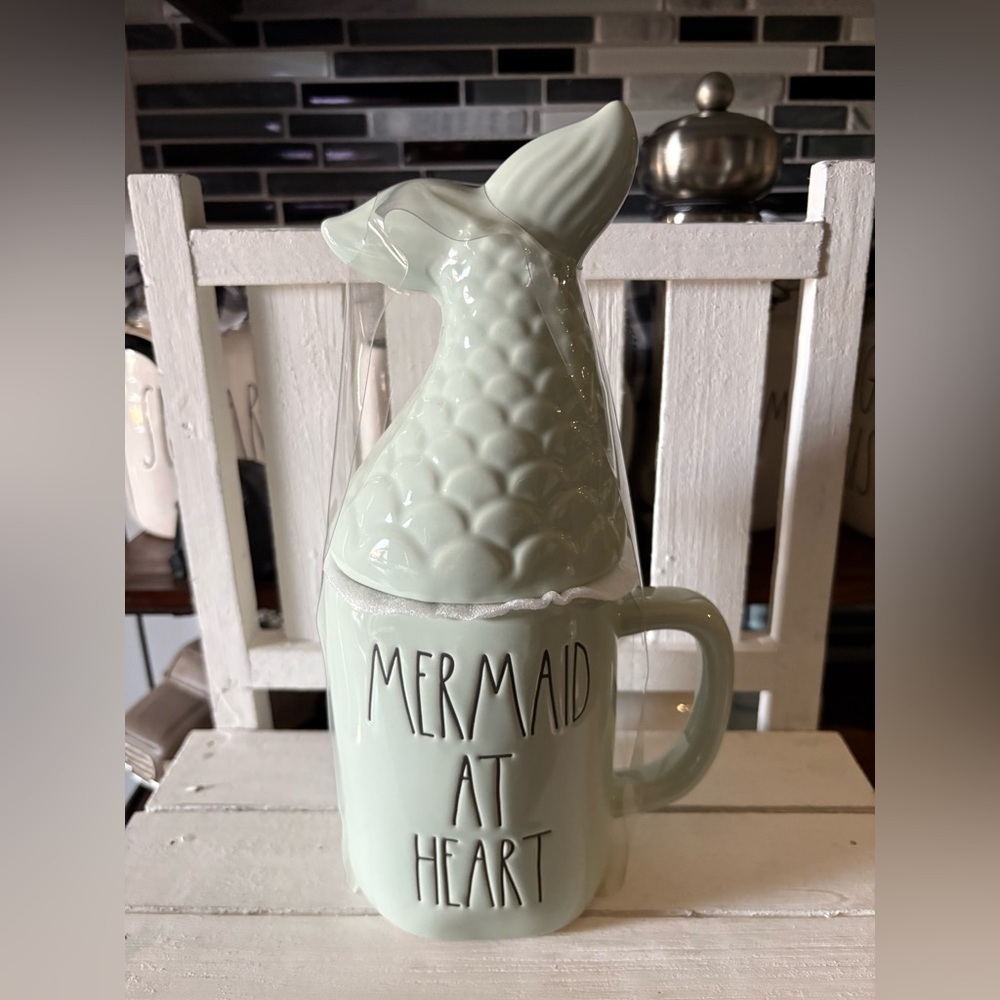 Rae Dunn Mermaid at Heart Topper Mug